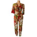 Sexy 2Piece  Tie-Front Floral Vacation Set