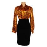 Animal Print Stretchy Official Gold Dress