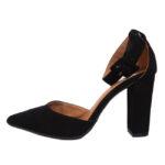 Pointed Toe Square High Heels Buckle Shoe