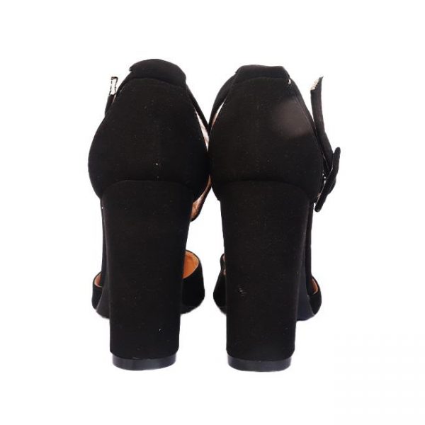 Pointed Toe Square High Heels Buckle Shoe - Image 3