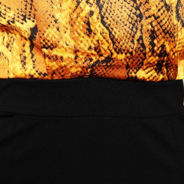 Animal Print Stretchy Official Gold Dress - Image 4