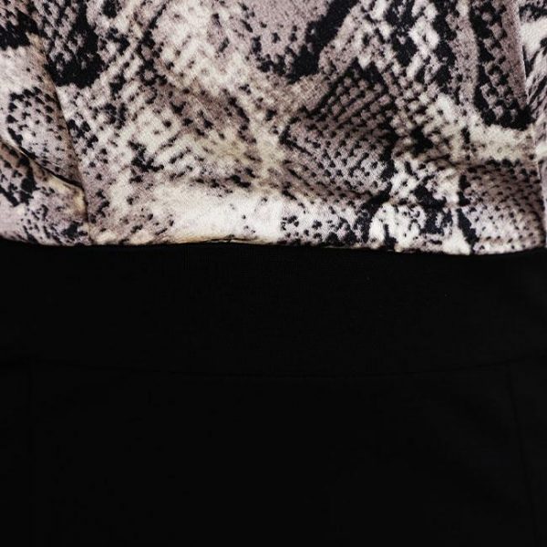 Animal Print Stretchy Official White Dress - Image 4