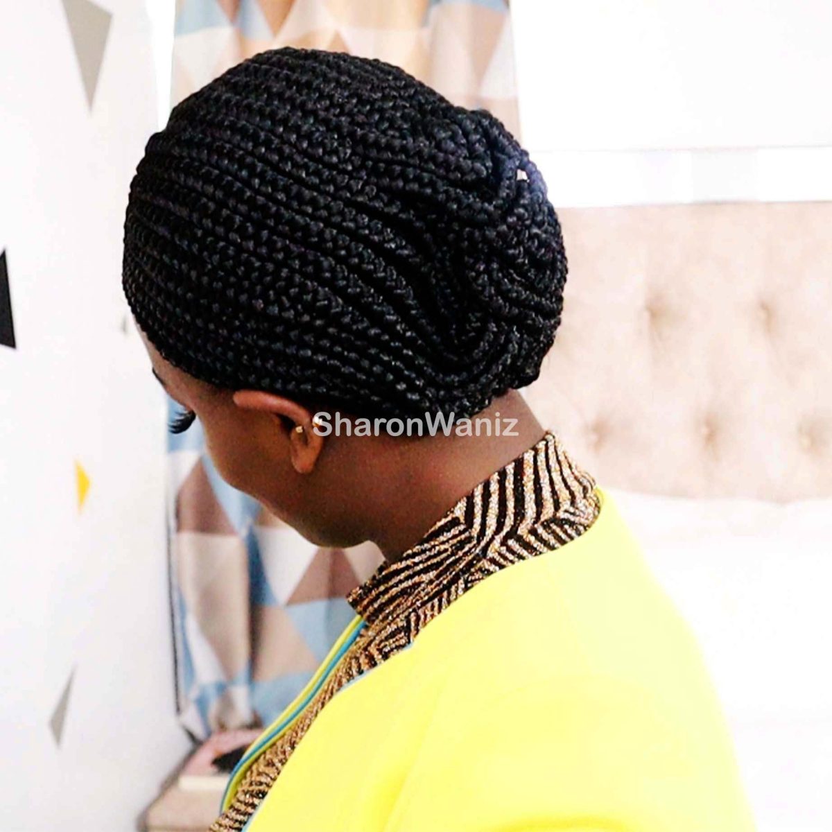 Short Back cornrows Braided Wig BNJ004 - Image 2