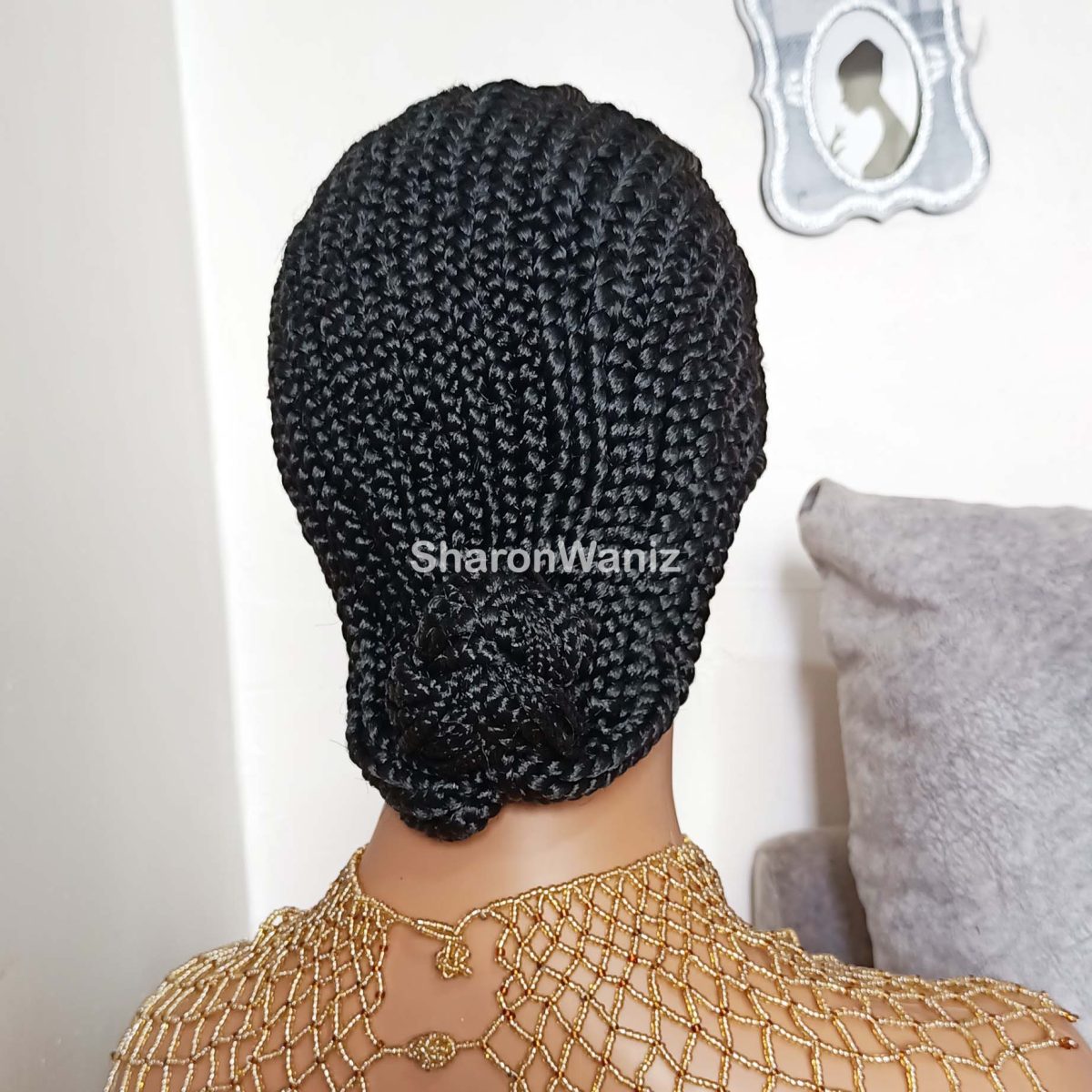 Short Back cornrows Braided Wig BGN006 - Image 2