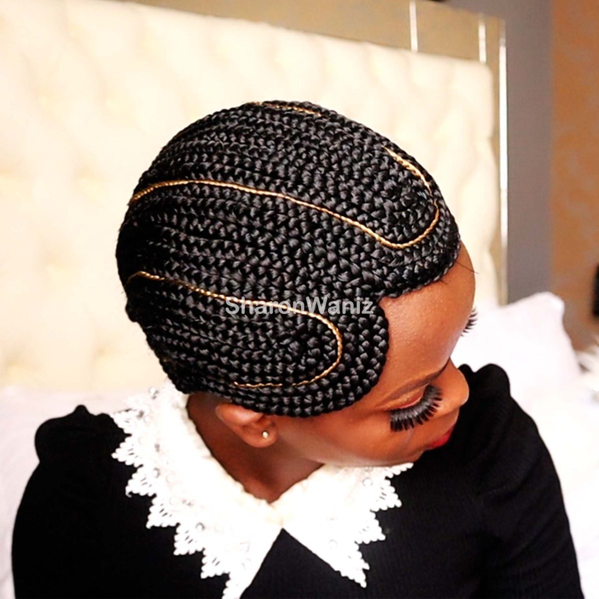 Short Back cornrows Braided Wig BCA011 - Image 2