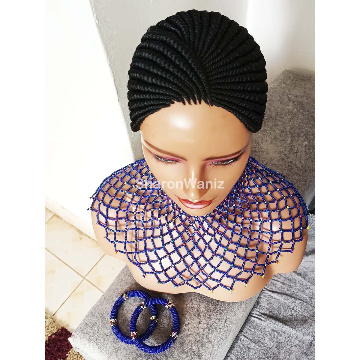 Short Back cornrows Braided Wig BNJ004 - Image 3