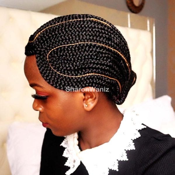 Short Back cornrows Braided Wig BCA011 - Image 3
