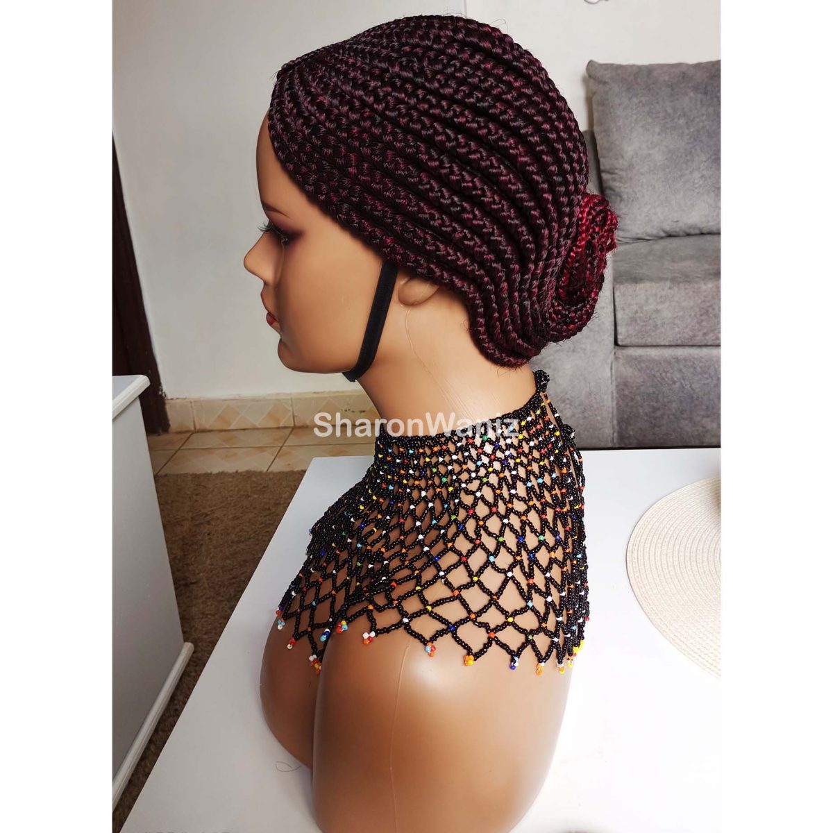 Short Back cornrows Braided Wig BNJ002 - Image 2