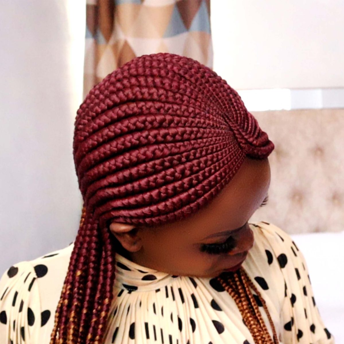 Long Back cornrows Braided Wig BNJ016 - Image 2