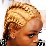 Four Cornrows Dutch Braided Wig BGR026