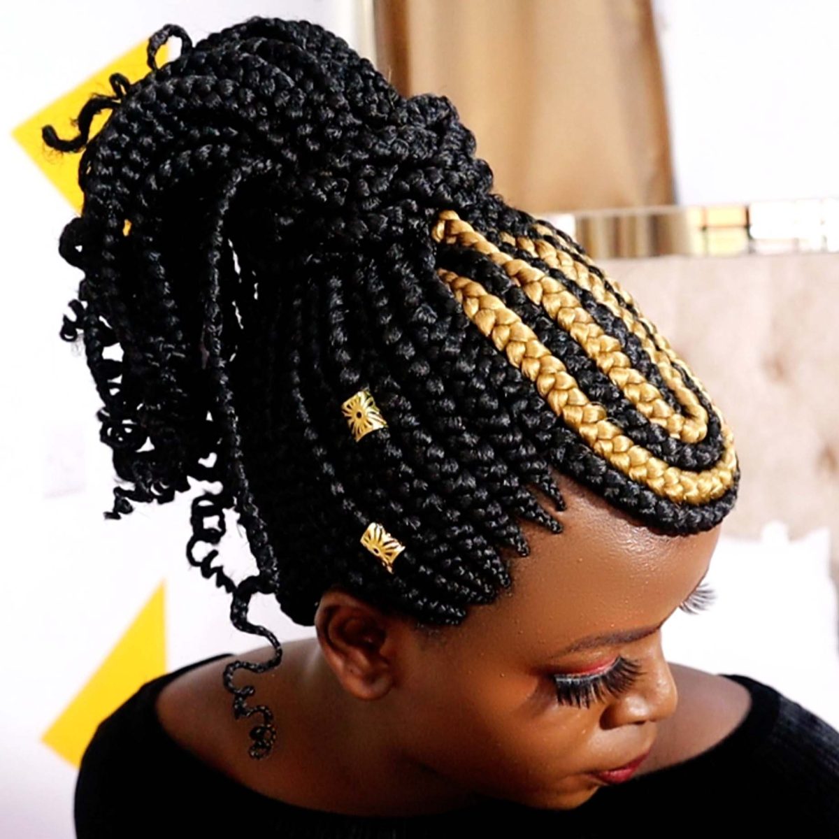 Short Fringe Ponytail Braided Wig BGN029 - Image 3