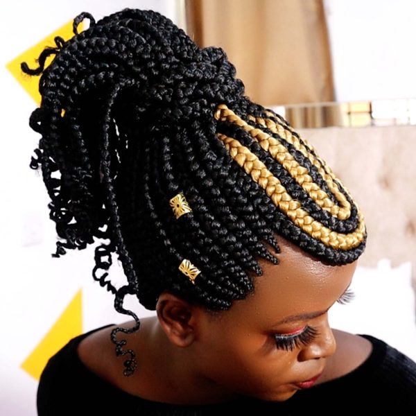 Short Fringe Ponytail Braided Wig BGN029 - Image 3