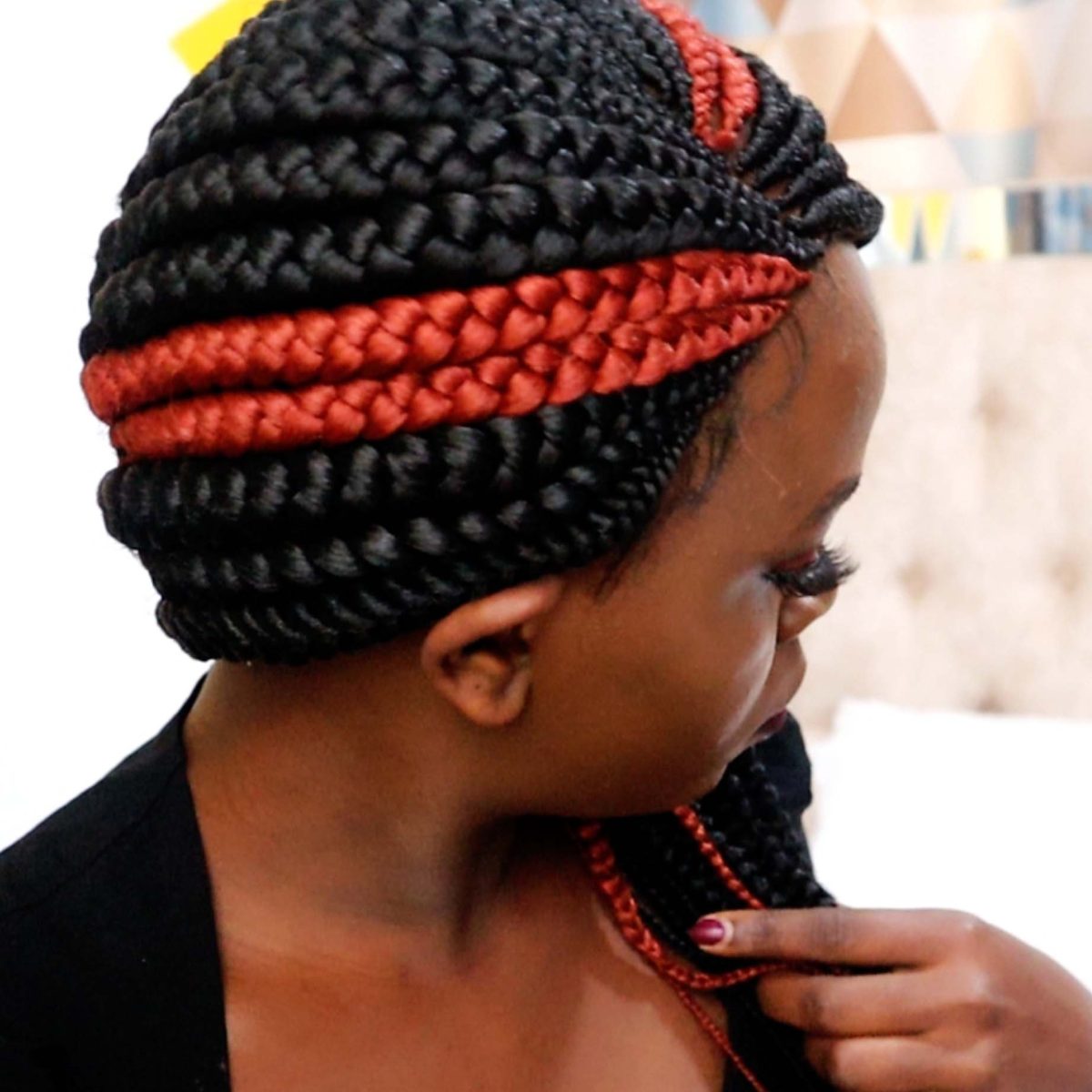 Side Style Braided Wig BNB032 - Image 2