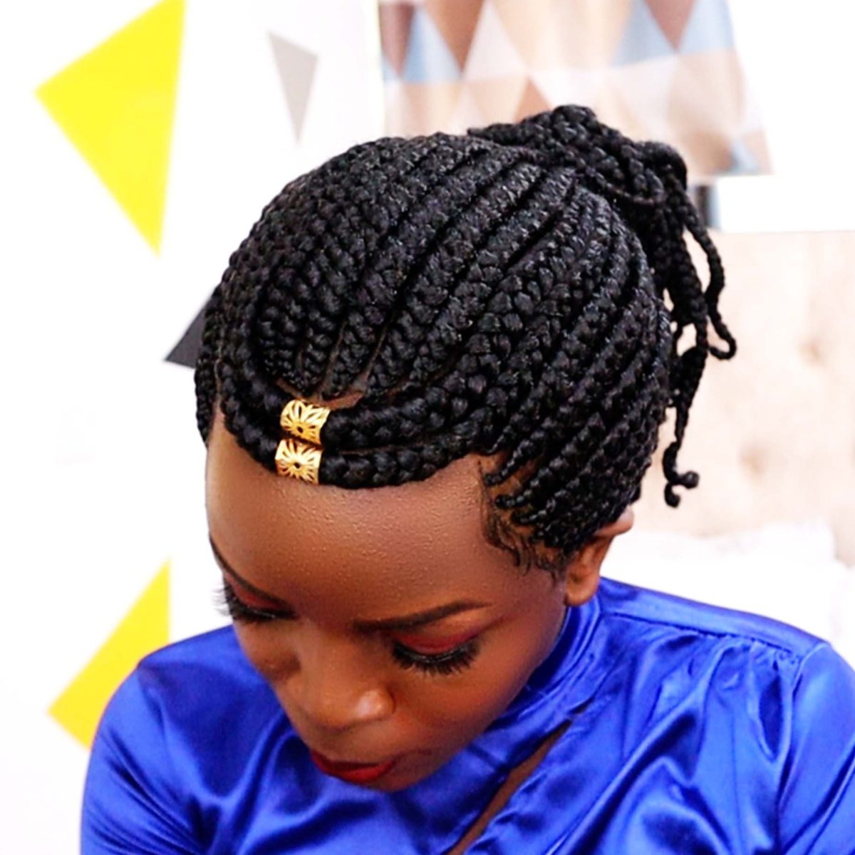 Fringe Short Ponytail Braided Wig BGN034 - Image 3
