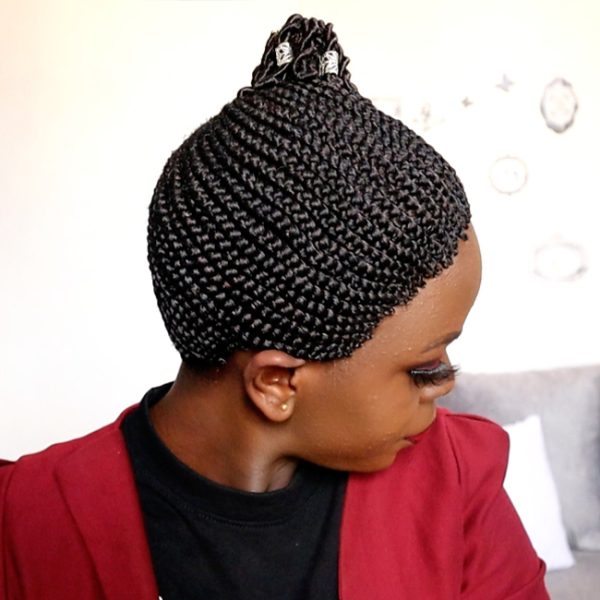 Short Side bun Braided Wig BRC046 - Image 4
