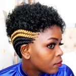 Short Afro Side Cornrows Braided Wig CCA002