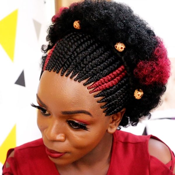 Back Afro Front Braided Wig CGN014 - Image 5