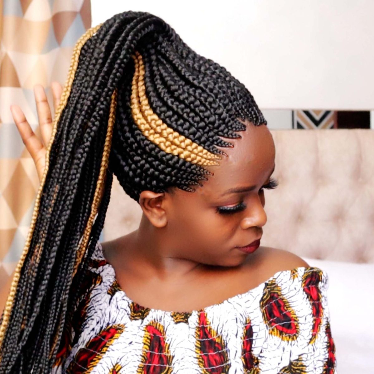 Long Ponytail Braided Wig BGN017 - Image 2