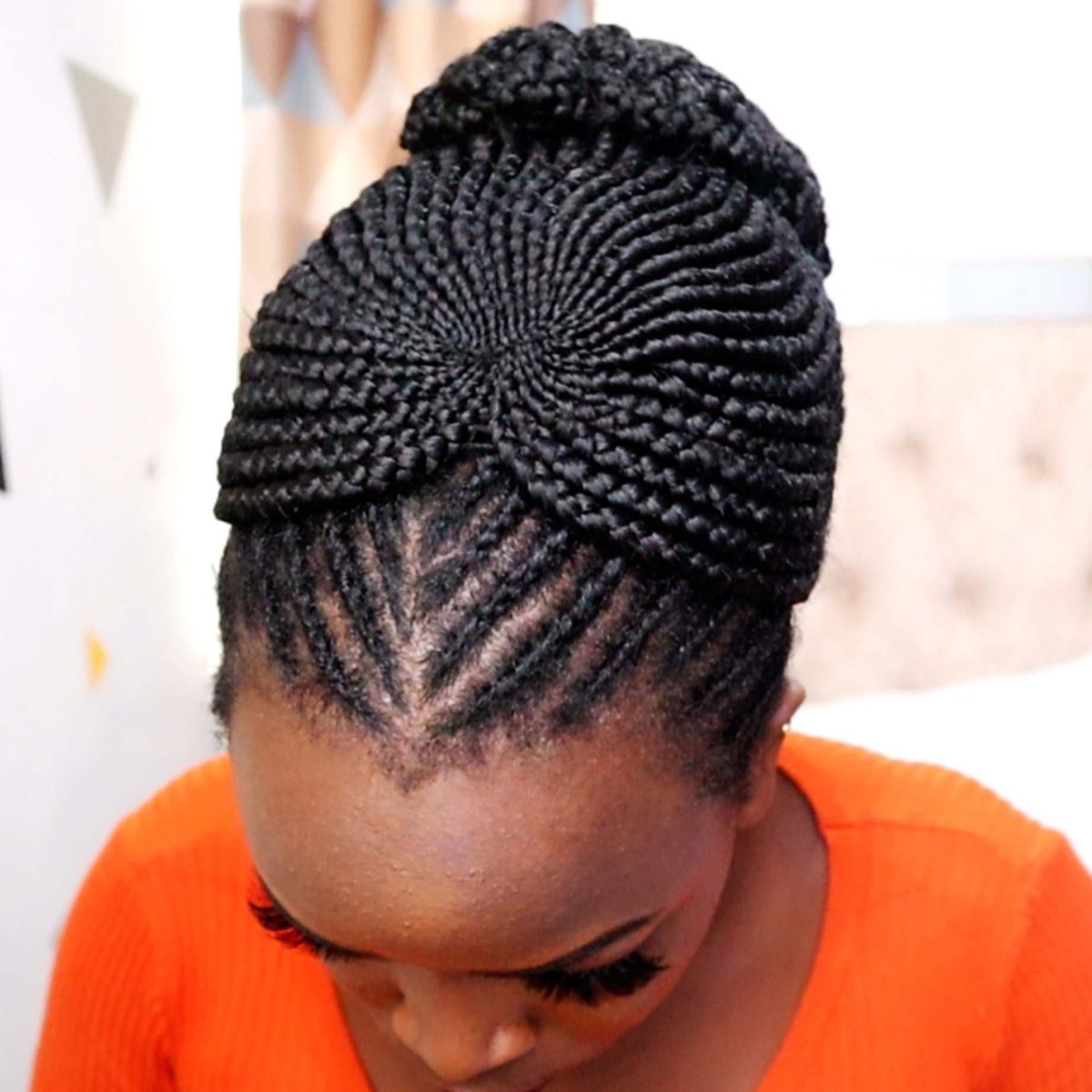 Short Top bun Braided Wig BCA019 - Image 3