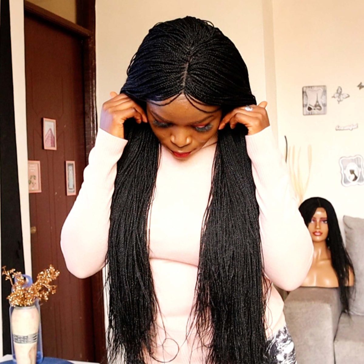 Extra Long Waist Length Twist Wig TGR005 - Image 2