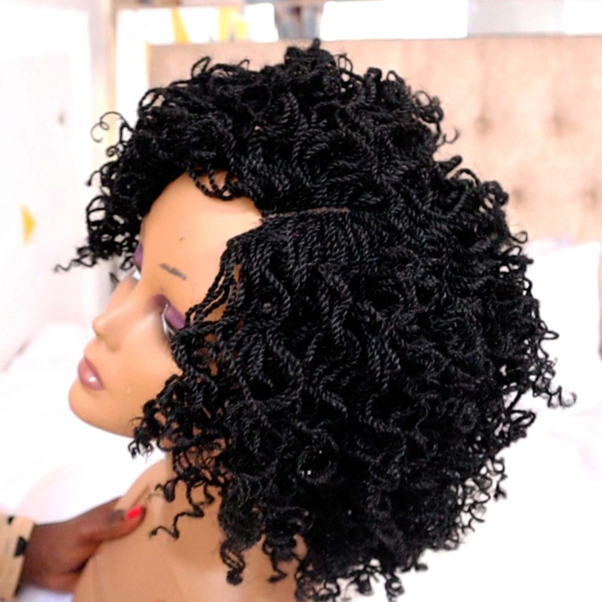 Short Kinky Twist Wig TGR007 - Image 2