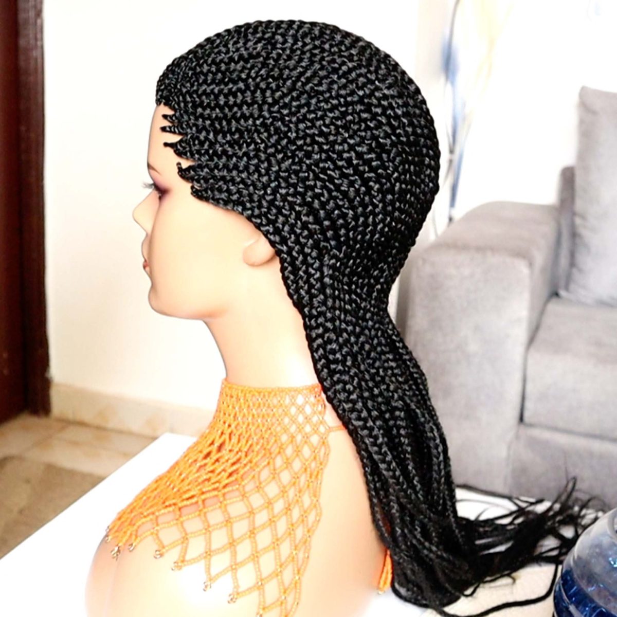 Back cornrows Braided Wig BCA061 - Image 3