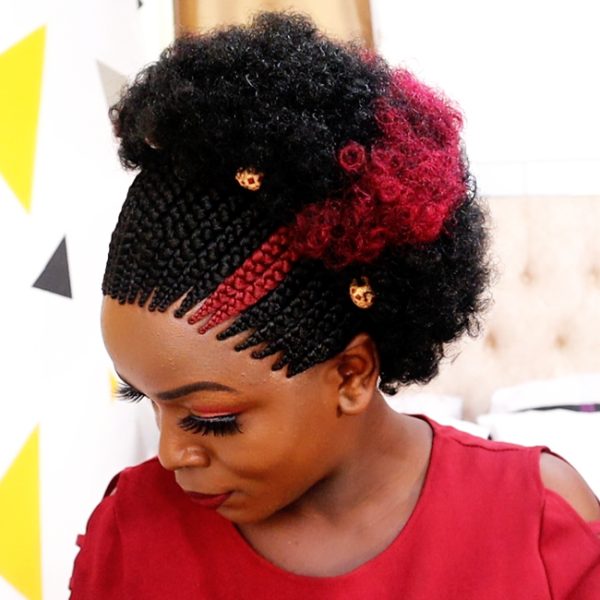 Back Afro Front Braided Wig CGN014 - Image 4