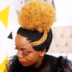 Short Afro Ponytail cornrows Braided Wig CGN017