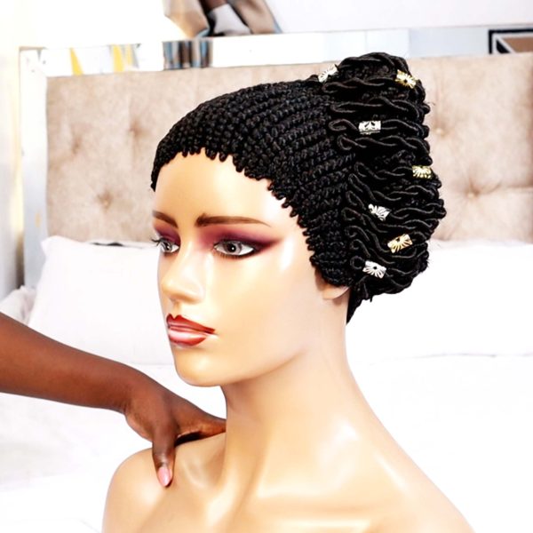 Short Side bun Braided Wig BRC033 - Image 3