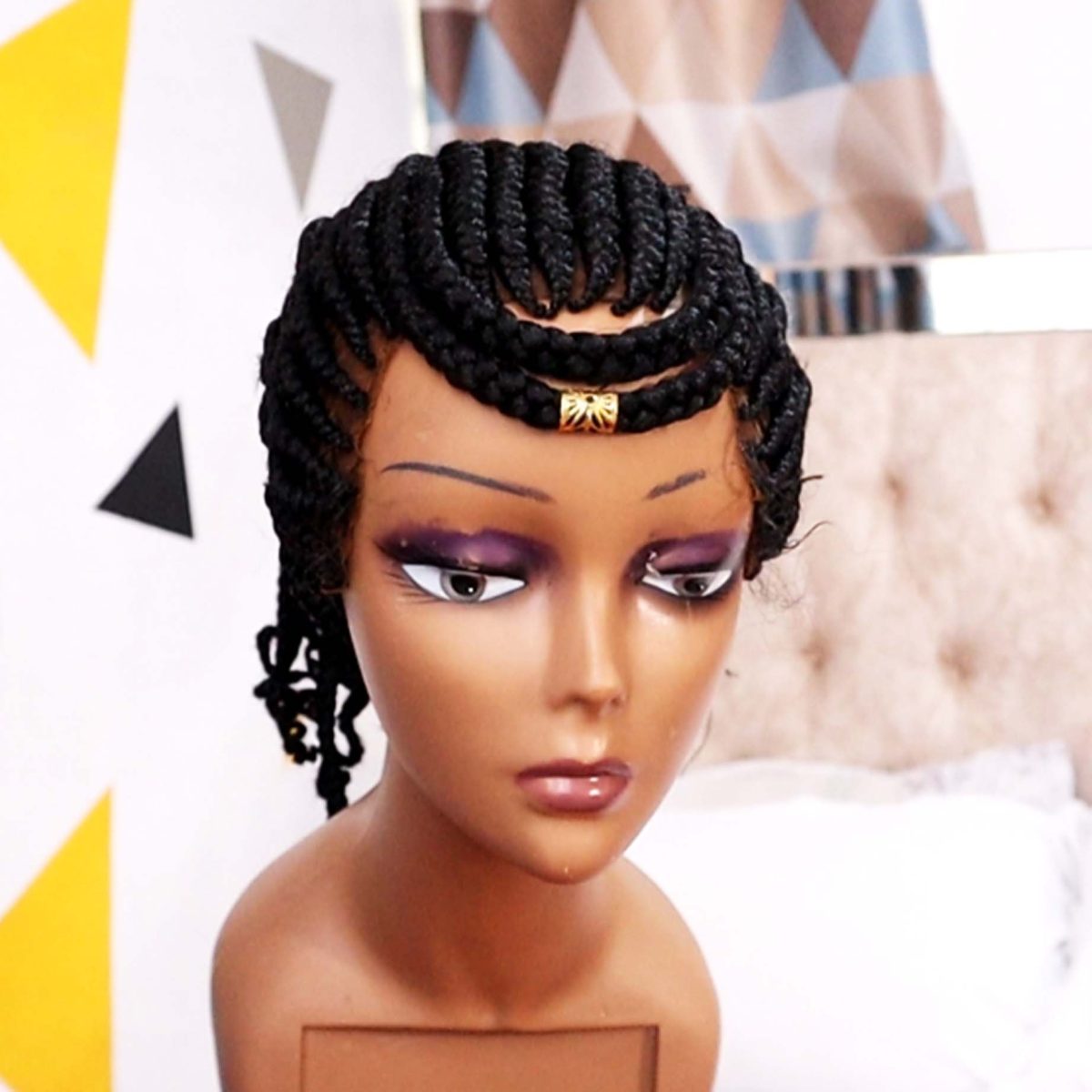 Fringe Short Ponytail Braided Wig BGN034 - Image 2