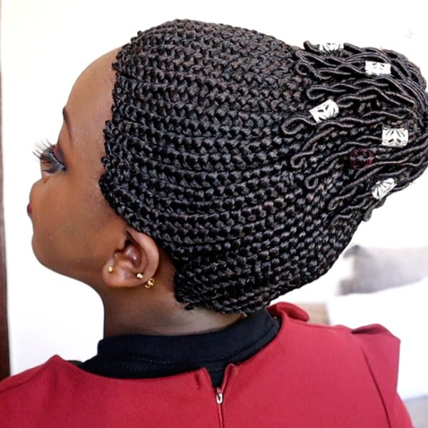 Short  Top bun Braided Wig BCA045 - Image 3