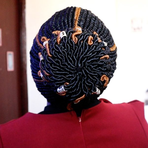 Short Top bun Braided Wig BCA050 - Image 3