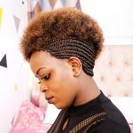 Short Afro Side Cornrows Braided Wig CCA005