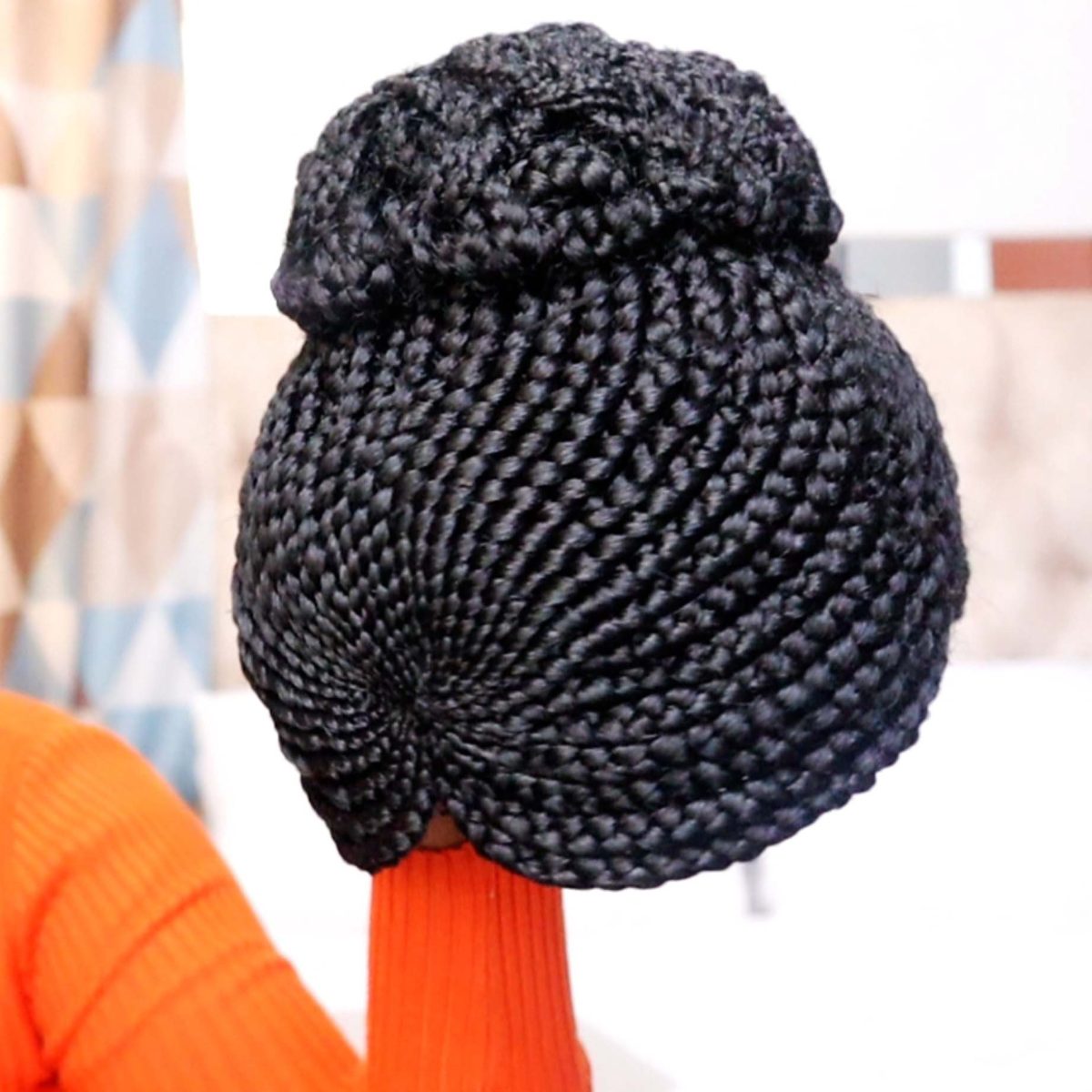 Short Top bun Braided Wig BCA019 - Image 2
