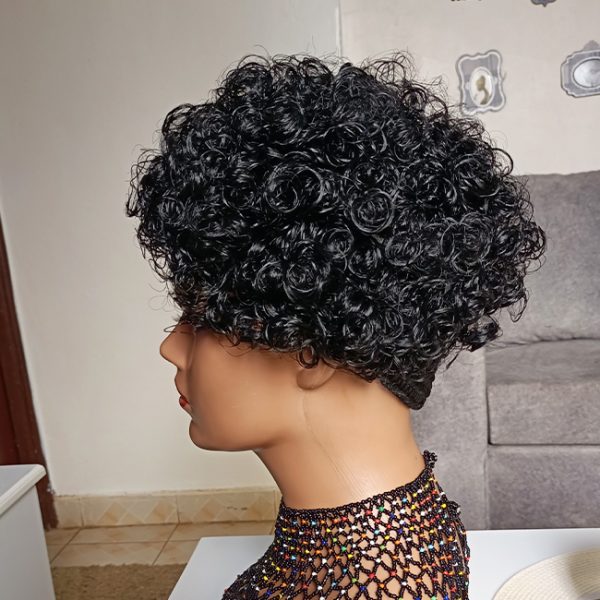 Short Afro Side Cornrows Braided Wig CCA002 - Image 4