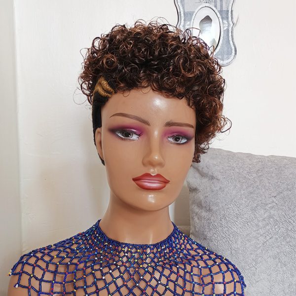 Short Afro Side cornrows Braided Wig CCA004 - Image 4