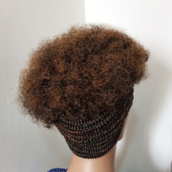 Short Afro Side Cornrows Braided Wig CCA005 - Image 4