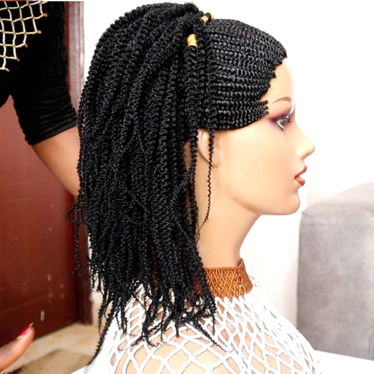 Back cornrows Twisted Braided Wig BRC039 - Image 2