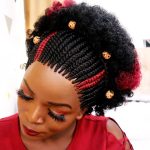 Back Afro Front Braided Wig CGN014