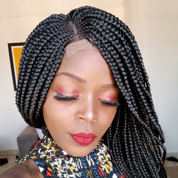 Lace Closure Box Braids Wig - Image 3