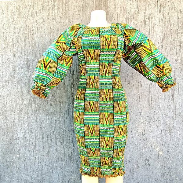 Bodycon Ankara Casual Dress ANKD008 - Image 5