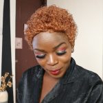 Blonde Short Curly Afro Wig Real Human Hair Wig Black Women Wigs