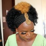 Back Afro Front Braided mid Coil