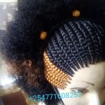 Back Afro Front Braided Wig CGN027