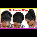 Top Coil Black braided wig