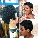 Up Crossing Black Cornrows Braided Wig BCA007