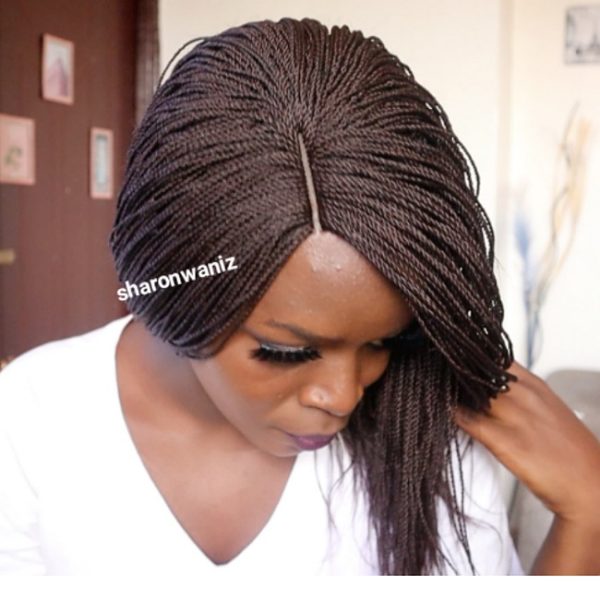 Short Shoulder length Twisted Wig TGRCl033 - Image 3