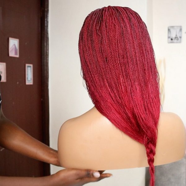 Burgundy Short Shoulder Length Twist Wig TGR017 - Image 8
