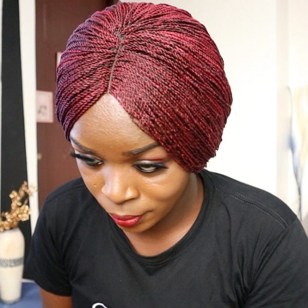 Burgundy Short Shoulder Length Twist Wig TGR017 - Image 4