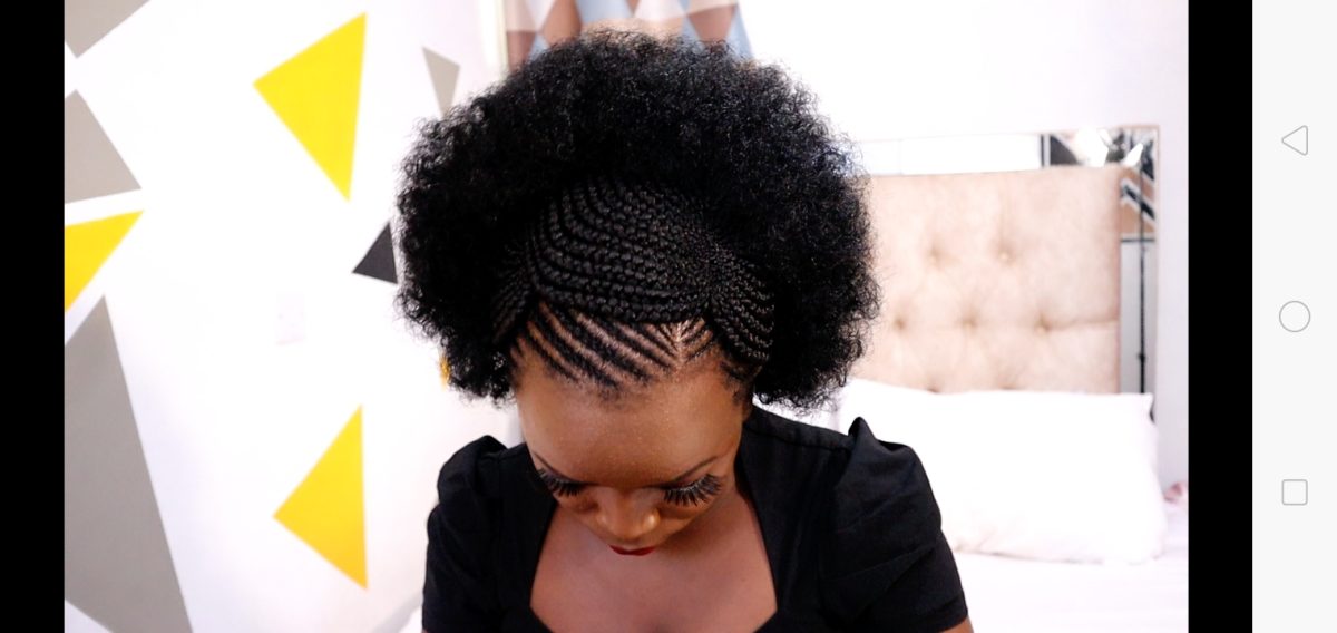 Back Afro Front Braided W-Wig CCA019 - Image 2